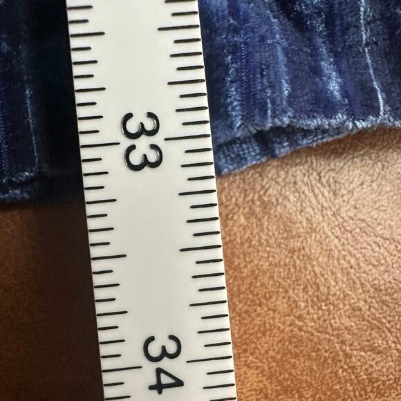 Hannah 2XL Crushed Velvet Navy Short Sleeve NWT Loose Holiday Shift Dress - Picture 6 of 6